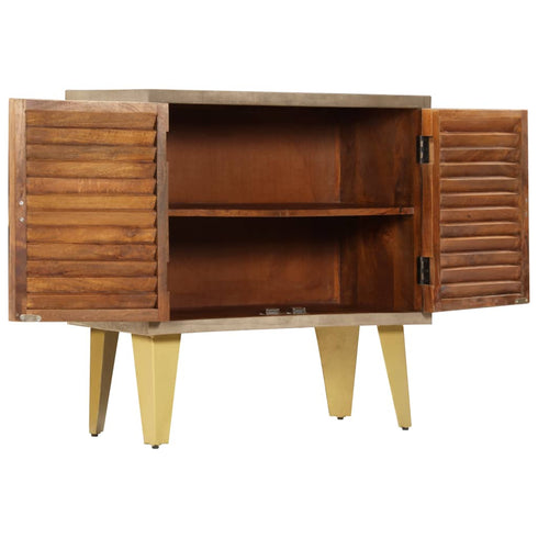 Rustika Rowe -  Sideboard 80x35x80 cm Solid Mango Wood and Cast Iron